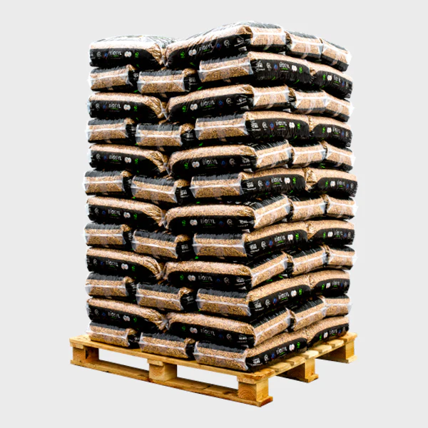 Bois-sec-palette-pellet-Belgique-09.webp Holzpellets BIOSYL Premium 5.0 – Palette mit 72 Säcken à 15 kg – Bild 1