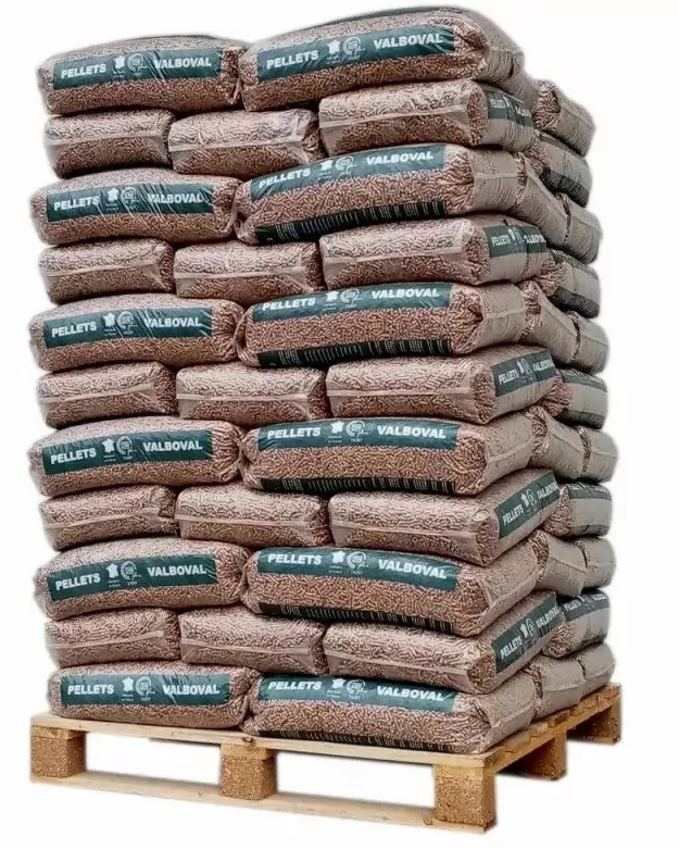 granules-de-bois-valboval-2.webp Palette Holzpellets Brazeco PREMIUM, zertifiziert nach DIN+ oder EN+ A1 – 65 Säcke à 15 kg – Bild 1