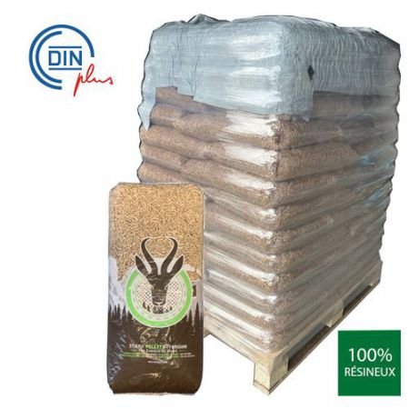 mini1-promo-palette-pellets-stark-resineux-premium-livree-2.jpg Premium-Palette Pellets Stark, 100 % Nadelholz, zertifiziert nach DIN Plus – Palette mit 84 Säcken à 15 kg – Bild 1